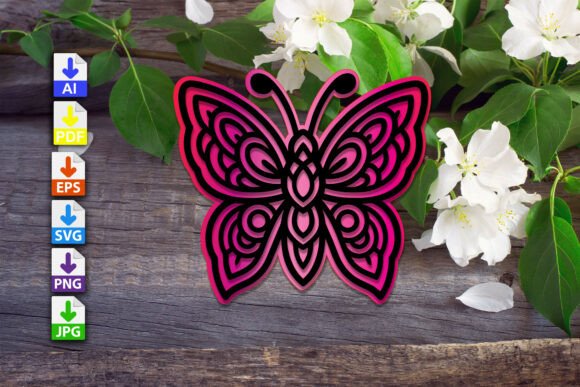 Download Mandala Butterfly V6 - Mandala butterfly Collection