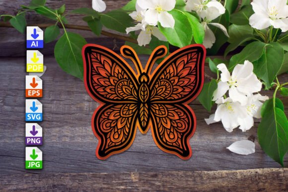 Download Mandala Butterfly V2 - Mandala butterfly Collection