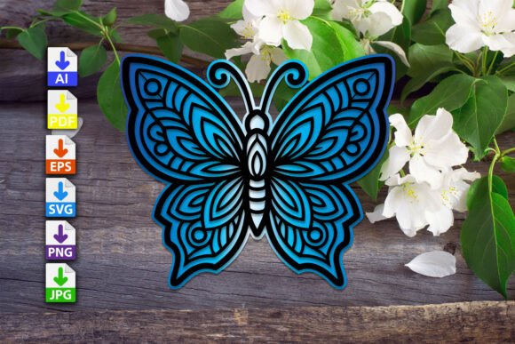 Download Mandala Butterfly V1 - Mandala butterfly Collection