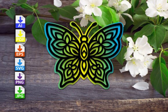 Download Mandala Butterfly V9 - Mandala butterfly Collection